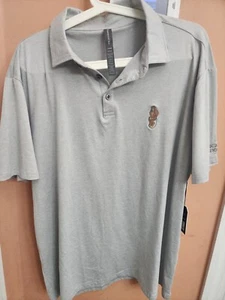 NWT! Anderson Ord Golf Polo Shirt Skunk ape Sz XL Grey Performance SS Men’s 🔥 - Picture 1 of 9
