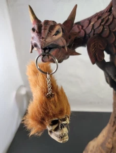 3D Skull Bone Head Keychains motorcycle Guardian gremlin angel biker auto bling - Picture 1 of 7