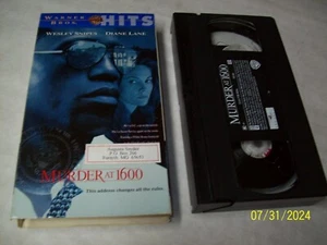 vhs MURDER AT 1600 Wesley Snipes - Diane Lane 1997 Tape Vcr Cool Movie ! - Picture 1 of 2