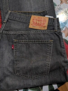 Levi's 514 Straight Fit Grey Jeans Mens 34x32 (36x32) Casual Denim Modern Work - Picture 1 of 12