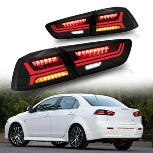 VLAND Tail Lights Smoked LED For Mitsubishi Lancer 2008-2019 20 W/Sequential L+R - Picture 1 of 8