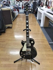 EPIPHONE LES PAUL STANDARD Left-handed Black Electric Guitar Used From Japan - Picture 1 of 13