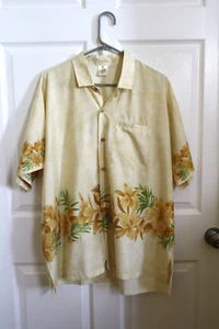 Rima Beach World Mens Hawaiian Shirt Wooden Buttons Sz XL Floral - Picture 1 of 6