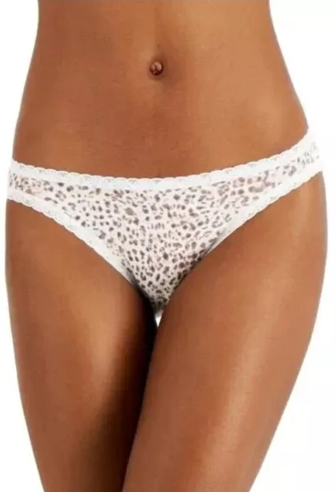 Jenni Intimates Size XXXL Lace Trim Bikini Panty Pink Leopard