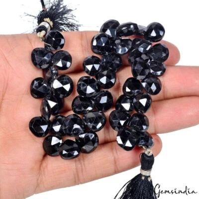 160 Cts Natural Sin Tratar Espinela Negra Cebolla Bulbo Taladro Briolettes Hilo 8 Pulgadas Foto 1 de 4