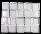 20 WhiteFoam 3x3cm Jars Gemstone Storage Glass Display Top For Gemstones/Diamond