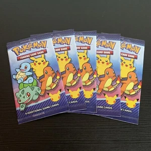 Pokemon McDonalds 25th Anniversary Promo Sealed Booster Packs Lot of 5x - Imagen 1 de 1