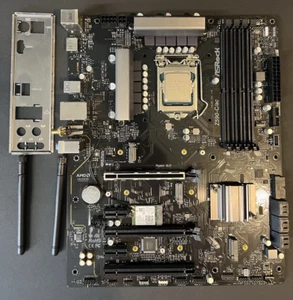 ASRock Z590-C/ac Intel LGA 1200 Motherboard + Core I7 11700KF 3.6GHz CPU Combo - Photo 1/6