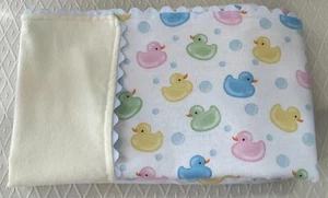 Receiving Baby Blanket. Rubber Ducky Baby Blanket. 32X40 Unisex Baby Blanket. - Picture 1 of 3