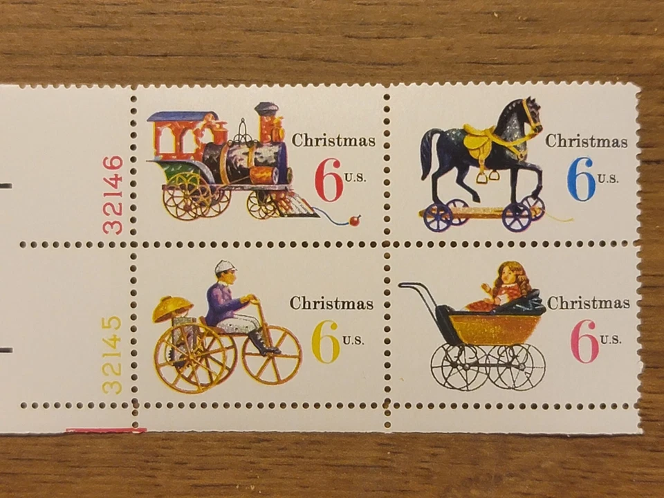 SCOTT #1415-1418 JUGUETES NAVIDAD PLACA BLOQUE DE 4 -6c- {1970) - Como nuevo NH Foto 1 de 1