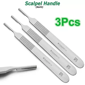 Dental Chirurgisch BP Griff Skalpell Griff #3 Medizinisch Dental Klingenhalter 3PCS SET - Bild 1 von 9