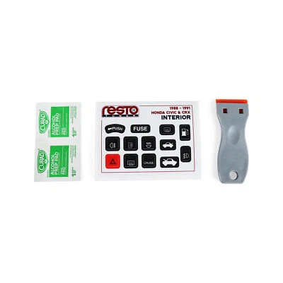 1988-1991 Honda Civic & CRX Interior ONLY Label Kit - Image 1 of 4