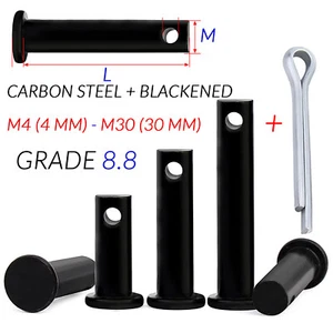 4mm 5mm 6mm 8mm 10mm to 30mm Clevis Pin Carbon Steel Hinge Pin Rigging Pin Black - Picture 1 of 199