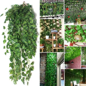 2Pcs Artificial Fake Flower Vine Hanging Garland Plant Indoor Home Decor - Picture 1 of 12