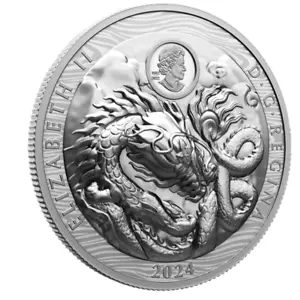 Kanada außergewöhnlich hohe Erleichterung (EHR) 50-Dollar-Münze, Dragon Year 2024 - Bild 1 von 10