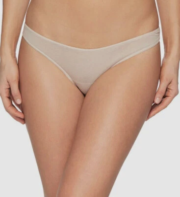 $26 Piel Mujer Beige Sólido Orgánico Pima Jersey Bikini Panty Talla S Foto 1 de 4