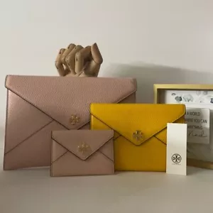 πΌπ¦ Tory Burch πΌπ¦ Carter Busta Trio Pochette Pelle Pochette Pochette Set Pochette Clutch πΌ W12*2 - Foto 1 di 7