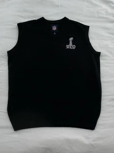 NFL Negro Suéter Chaleco Super Bowl XLV Packers/Aceros Talla XL - Imagen 1 de 4