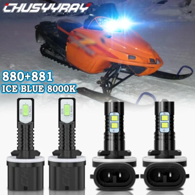 4x LED Headlights Combo Bulbs Kit For Arctic Cat Powder Special 500 600 700 2000 - Image 1 of 4