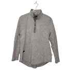 Simply Southern Fleece Sweatshirt Size Medium 1/4 Snap Pullover Pockets Brown