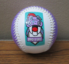LANSING LUGNUTS BIG LUG & RATCHET MASCOTS FOTOBALL BASEBALL PURPLE WHITE 1999