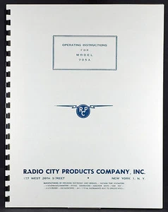 Generador de señal RCP modelo 705A manual de operación - Imagen 1 de 1