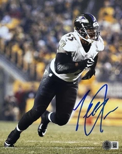 FOTO 8x10 firmada autografiada por Terrell Suggs Baltimore Ravens certificado de autenticidad bajo - Imagen 1 de 1