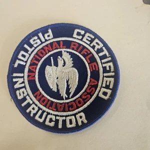 VINTAGE PATCH: NRA NATIONAL RIFLE ASSOCIATION PISTOL INSTRUCTOR - Picture 1 of 2