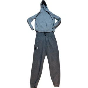 Tuxy One Piece Jumpsuit Mens L Gray Hoodie Sweatpants Loungewear Casual Cozy - Picture 1 of 8