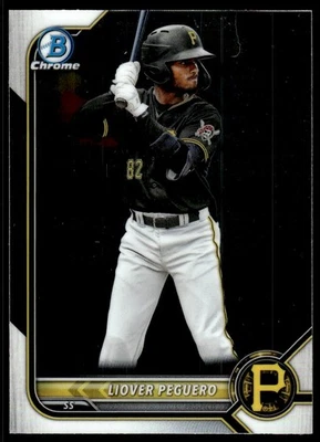 2022 Bowman Draft Chrome Liover Peguero Pittsburgh Pirates #BCP-34 - Image 1 of 2