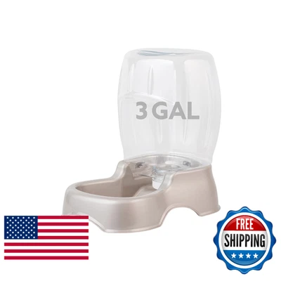 Dispensador de agua para gatos y perros Petmate Pet Café - 3 GAL, bronceado perla, hecho en EE. UU. Foto 1 de 4