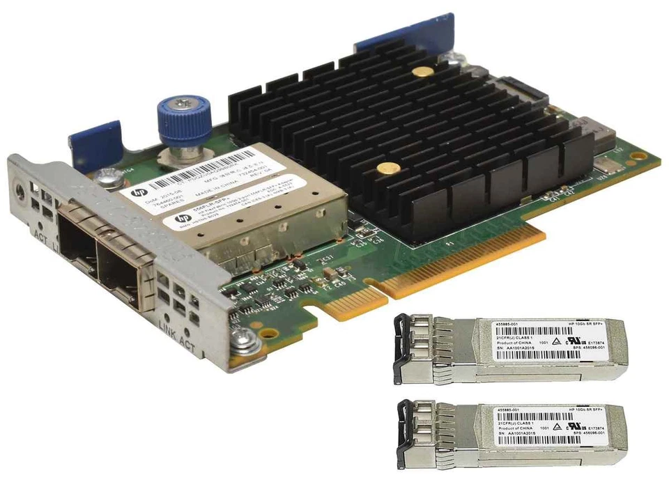 HP FlexFabric 556FLR-SFP+ 2Port SFP+ 10Gb Adapter 732454-001 +GBIC ProLiant G9 - Bild 1 von 3