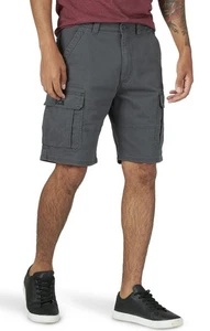 Wrangler Big Men's Stretch Cargo Shorts Size 48 Relaxed Fit NEW Dark Gray - Picture 1 of 4