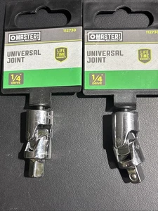 2- Master Mechanic 1/4-Inch Drive Universal Joint, 112730, New, Free US Ship - Picture 1 of 4