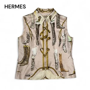 Hermes Gilet Vest Multicolor Silk sleeveless Zip-Up Size 42 for Men - Picture 1 of 24