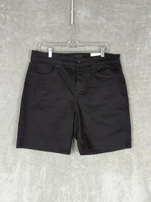 NWT NYDJ size 16P black ella jean shorts with side slits women's stretch comfort - Image 1 of 4