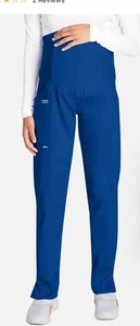 Cherokee Workwear Maternity Scrub Pants Straight Leg WW155 LRG Petite Royal NWT - Picture 1 of 6