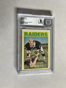 Jim Otto signed encapsulated Card Beckett BAS cert slabbed 1972 Topps Raiders 86 - Picture 1 of 2