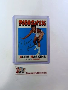 Clem Haskins #96 signed Autogramm Auto 1971-72 Topps Basketball Trading Card - Bild 1 von 2