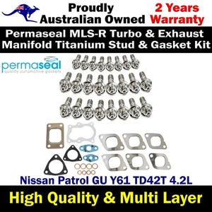 Kit de tacos y juntas de titanio turbo y colector Permaseal para Nissan Patrol GU Y61 4,2 L - Imagen 1 de 8