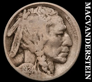 1924-S Buffalo Nickel - Scarce Semi-key Better Date No Reserve #F1178 - Picture 1 of 2