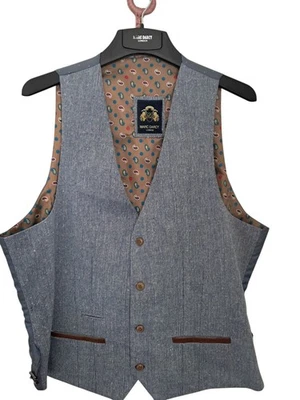 MARC DARCY WAISTCOAT SKY BLUE 46R - Image 1 of 4