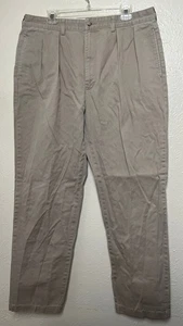 Polo Ralph Lauren Pants Mens 36x34 (36x33) Beige Andrew Pleated Tuck Vintage - Picture 1 of 20