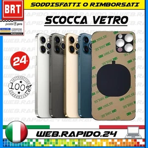 SCOCCA POSTERIORE BACK COVER VETRO PER APPLE IPHONE 12 PRO BIG HOLE +BIADESIVO! - Foto 1 di 5