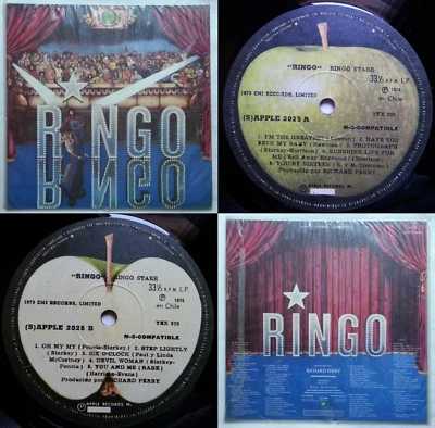 RINGO STARR RINGO 1974 UNIQ NON-GF CVR "HAVE YOU SEEN MY BABY" RARE CHILEAN PRES - Image 1 of 4