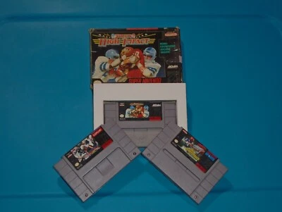 SNES Lot Super High Impact +Box (Carts: Capcom's MVP Football & Pro Quarterback) - Image 1 of 4