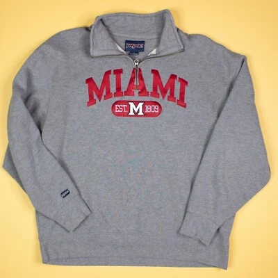 JanSport Miami University Redhawks Quarter Zip Sweatshirt Men's Size XL - Image 1 of 4