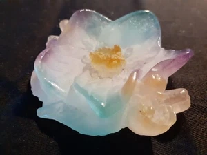 DAUM Pendentif Bijoux en Pâte de verre Rose 1999 Occasion en état SUP** N°726/3 - Imagen 1 de 6