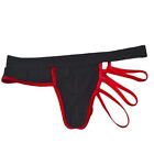 Breathable Low Rise Thong Briefs For Men Translucent Ice Silk Underwear (Coral)
