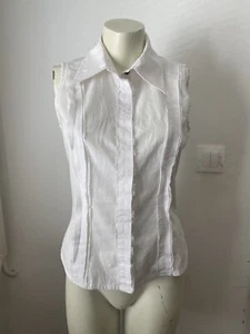Mexx Blouse Size 10 Ivory Sk2440 - Picture 1 of 4